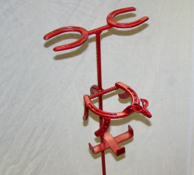 Horsehoe Bottle & Glass Holder